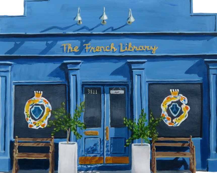 Painting of the French Library Store Front